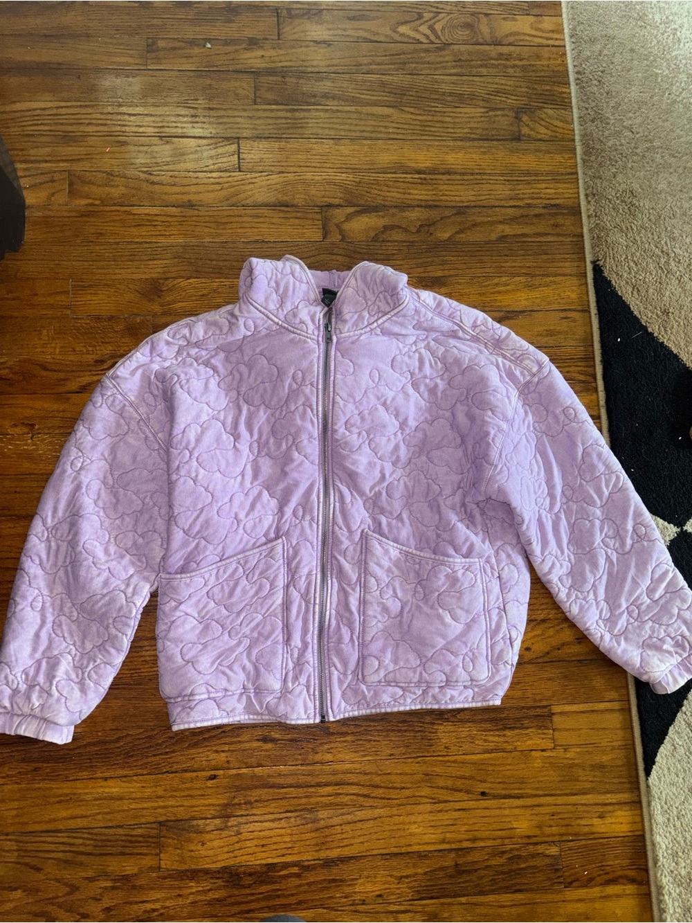 Wild Fable Lavender Quilted Zip Jacket